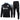 Conjunto Agasalho Treino Barcelona 24/25 - Preto e Branco
